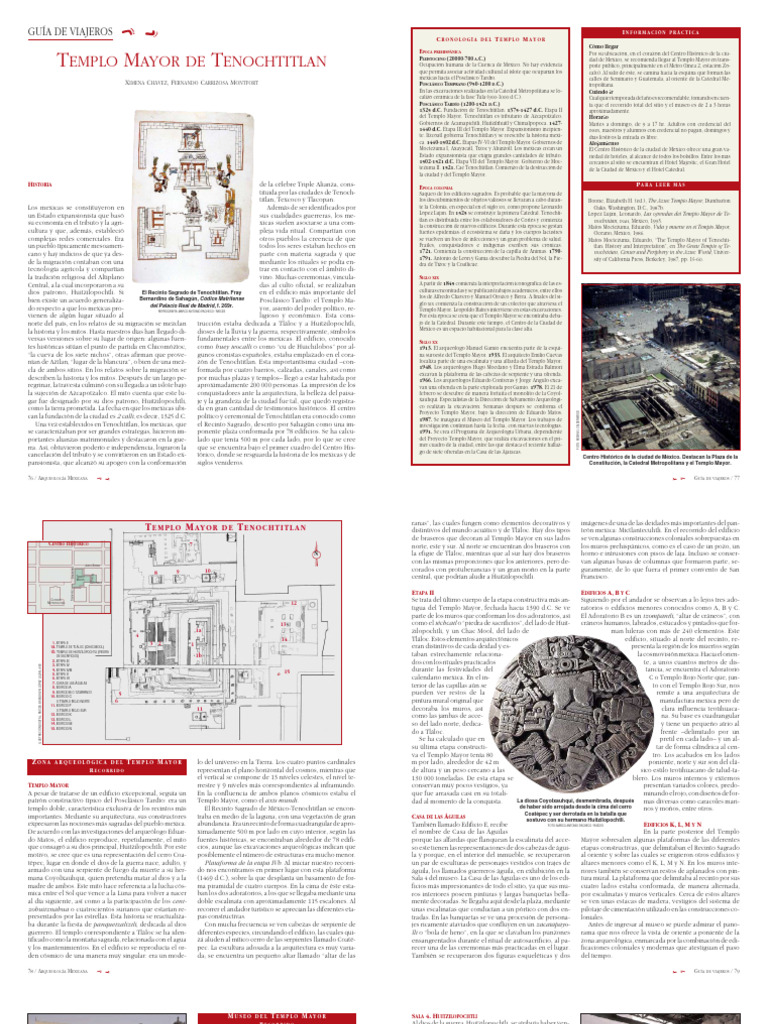Guia de Viajeros Templo Mayor de Tenocht | PDF | azteca