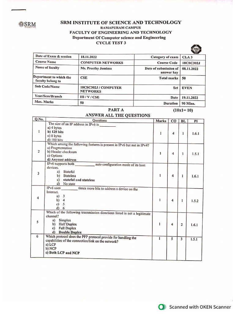 Ct3 paper answers pdf