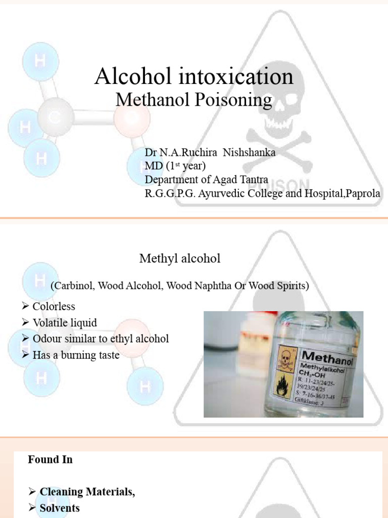 Methyl Alcohol PDF Clinical Medicine Medicine