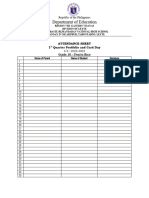 Portfolio and Card Day ATTENDANCE SHEET