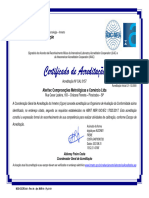 Certificado de Acreditação - CAL 0157