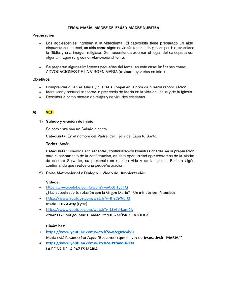 María: Madre y Modelo de Fe | PDF | María, madre de Jesús | Jesús