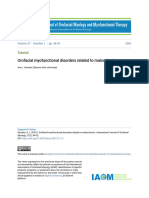 Orofacial Myofunctional Disorders Related To Malocclusion