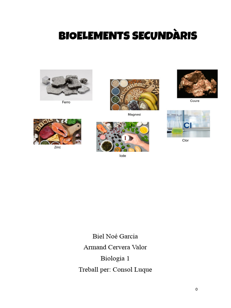 Bioelements Secundaris | PDF