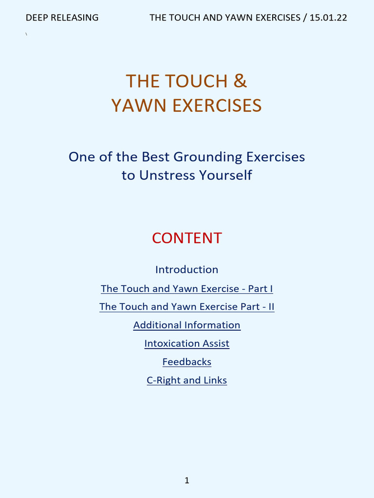Touch & Yawn | PDF | Thought | Mind