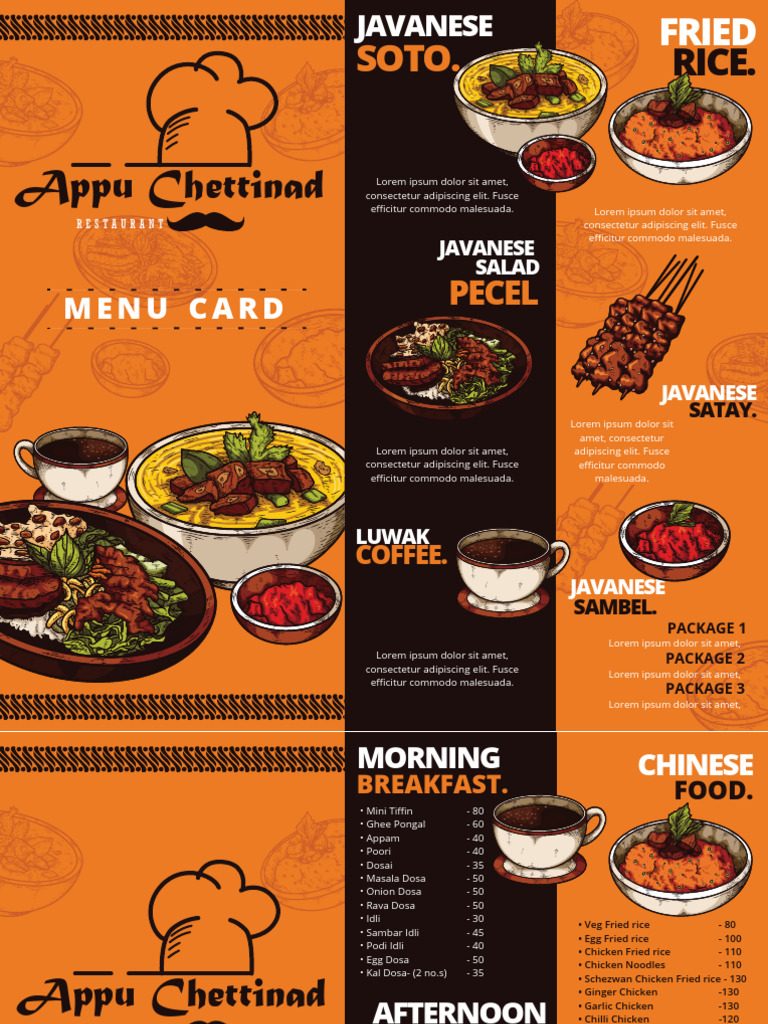 Menu card | PDF | Indian Cuisine | Asian Cuisine