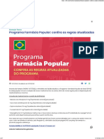 Confira As Regras Atualizadas FARMACIA POPULAR