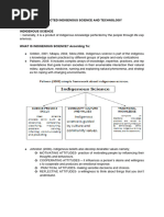 Selected Indigenous Science and Technologies