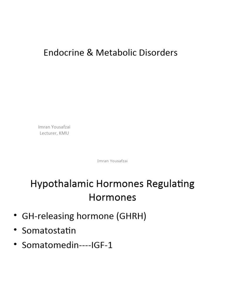 Growth Hormone Disorders Overview | PDF | Growth Hormone | Insulin Like ...