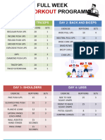 Full Week Home Workout Programme
