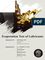 Evaporation Test of Lubricants