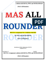 MGT111 Assignment No 1 Solution Fall 2023 by PIN2 and MUHAMMAD (MAS All Rounder)