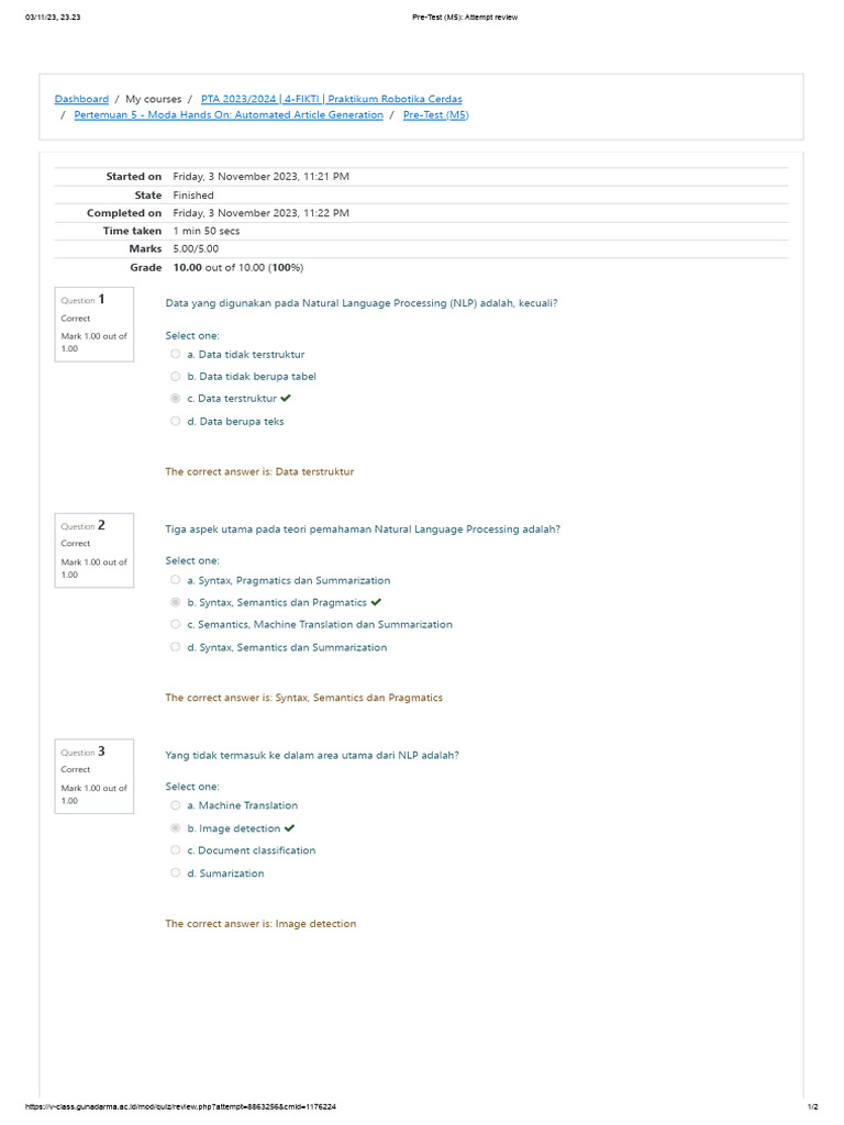 Pre Test M5 Attempt Review Pdf Cybernetics Applied Linguistics