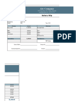 Monthly Company Salary Slip