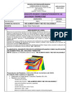 Elaborar El Siguiente Proyecto Proyecto Interdisciplinar Del Segundo Trimestre