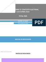 Aresco Informe de Avance Nacional 27 de Octubre 2023