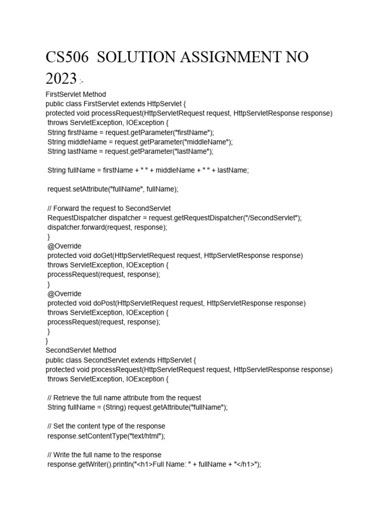 Servlet Request Processing Example | PDF | Teaching Methods & Materials ...