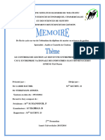 Le Controle de Gestion Au Sein D'une Entreprise Industrielle