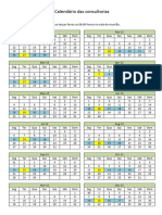 Calendário Das Consultorias