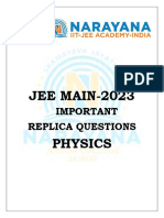 Jee Main-2023 - Important Replica QS - Physics