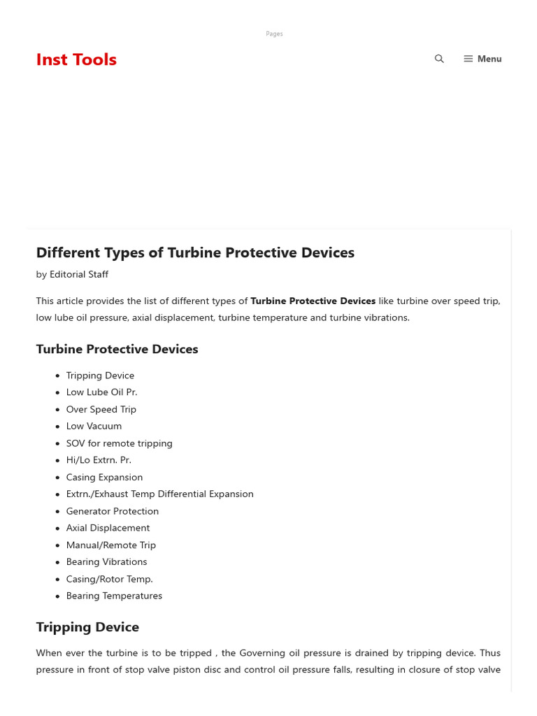Turbine Protection Devices Guide | PDF | Amplitude | Metrology