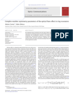 Complex-Number Asymmetry Parameters of The Optical Fano Effect in Ring Resonators