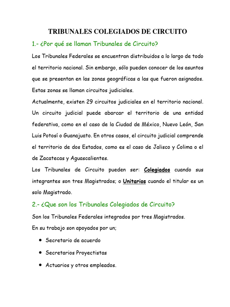 Funciones de los Tribunales Colegiados | PDF | Judicaturas | Gobierno