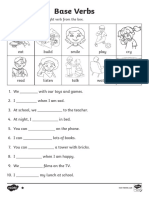 Base Verbs Fill the Gaps Differentiated Worksheet Ver 6