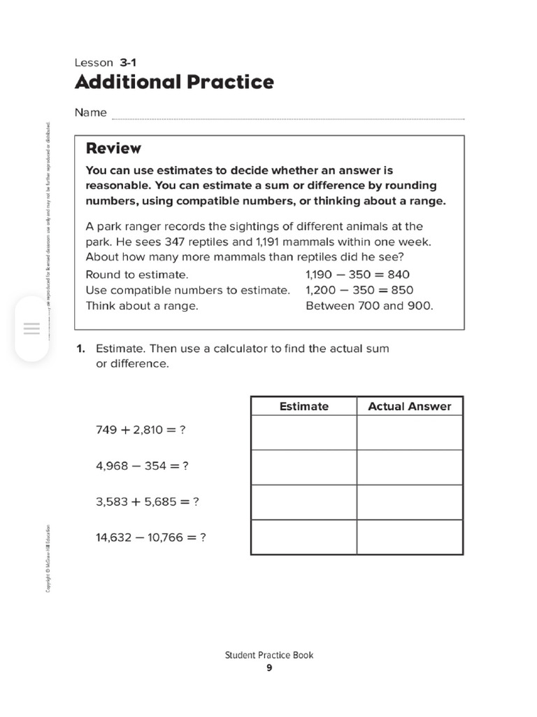 Practice Unit 3 Grade1 Pdf