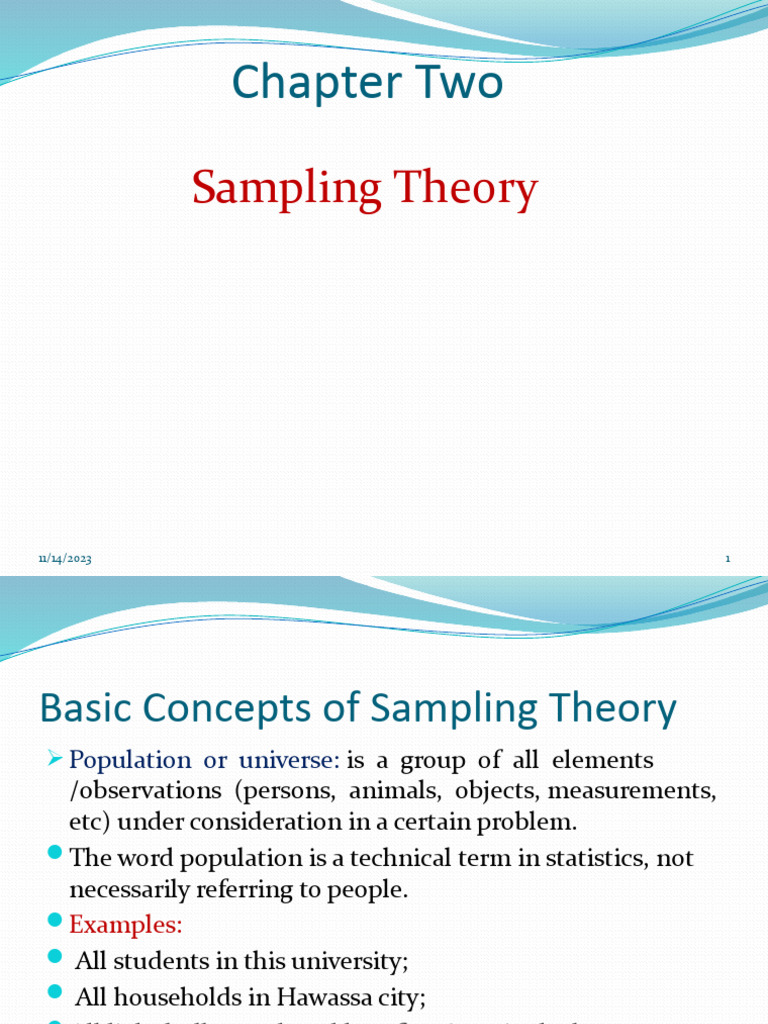 CH 2 | PDF | Sampling (Statistics) | Randomness