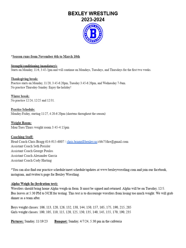 Pennsbury Girls Wrestling Schedule