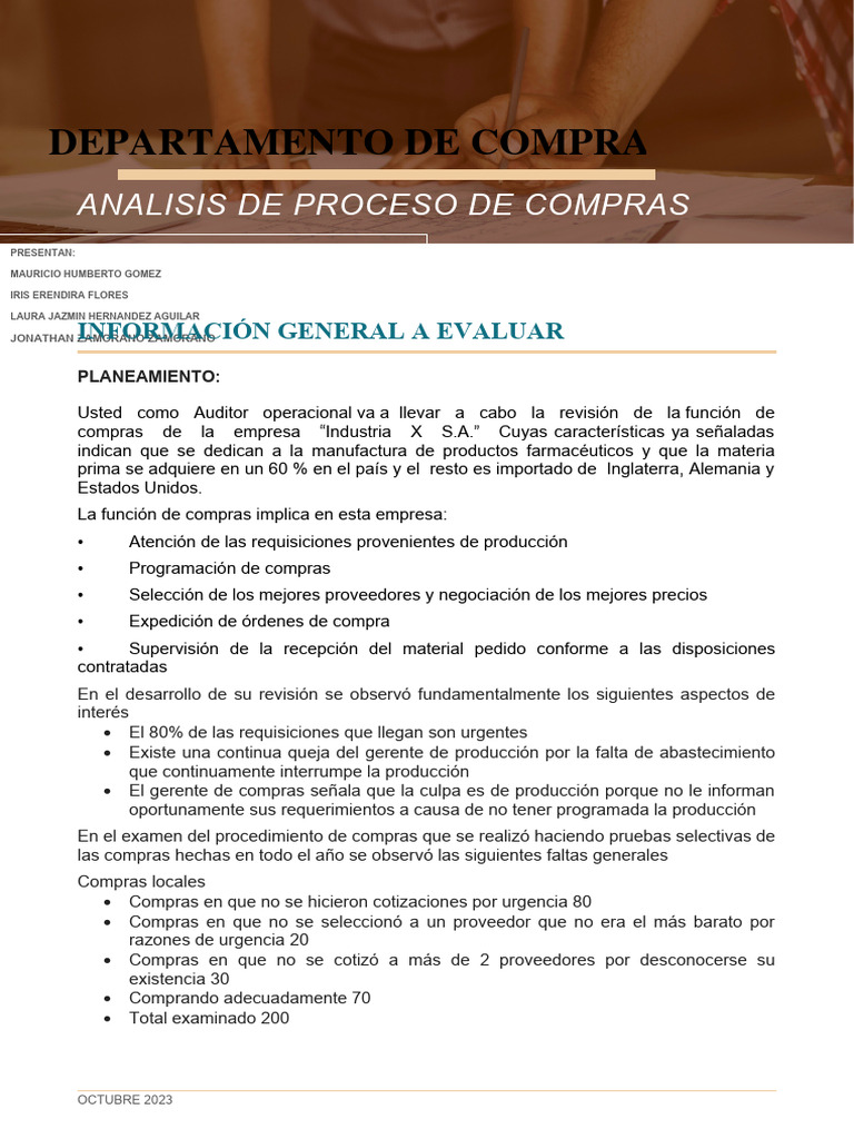 Análisis y Mejora del Proceso de Compras | PDF | Business | Inventario