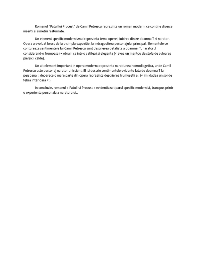 Patul Lui Procust | PDF