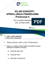 Temeljni Koncepti Upravljanja Finansijama Predavanje 6: Prof. DR Adnan Rovčanin Doc. DR Adem Abdić