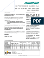 Addinol Ecogear M Data Sheet