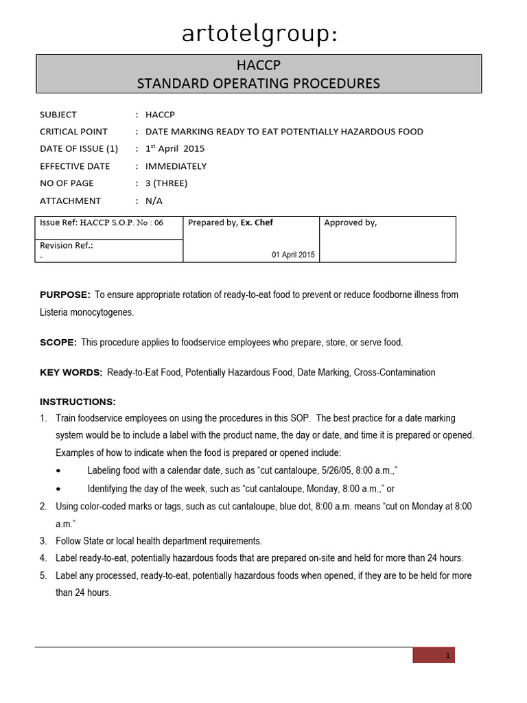 What Are Potentially Hazardous Foods
