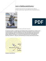 Geocentrismo e Heliocentrismo Filosofia Trilha