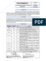 Procedimiento Gestión Integral de Residuos Sólidos y Peligrosos