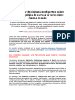 Cómo Tomar Decisiones Inteligentes Sobre Temas Complejos