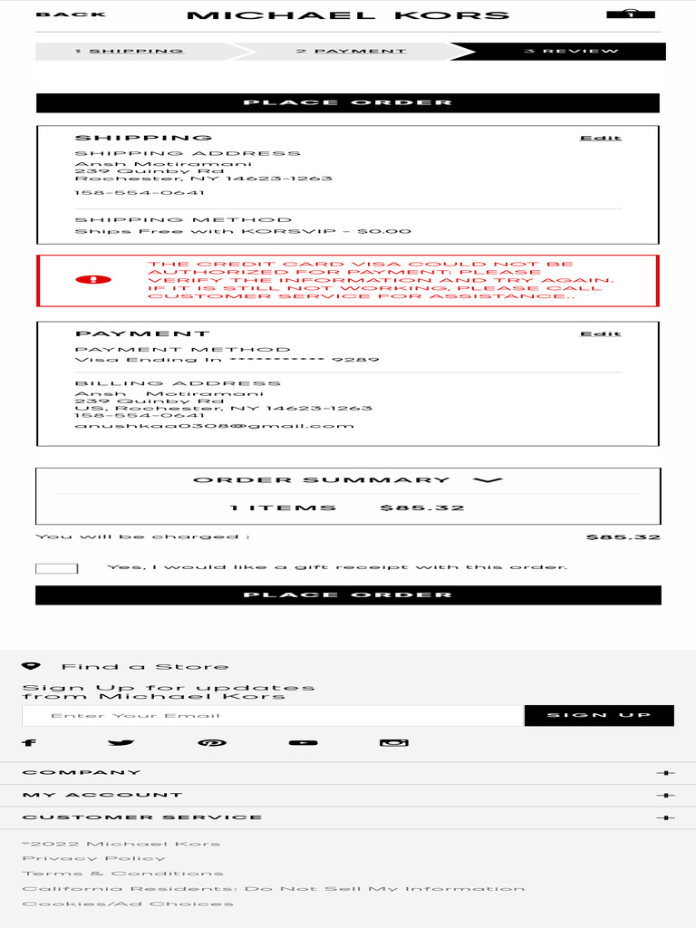 Order michael kors online discount