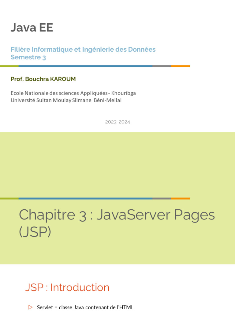 Introduction aux JavaServer Pages (JSP) | PDF | Java (Langage de ...