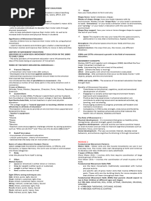PEd212 MOVEMENT EDUCATION MIDTERM