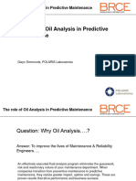 The Role of Oil Analysis in Predictive Maintenance - Gwyn Simmons - BRCE2016