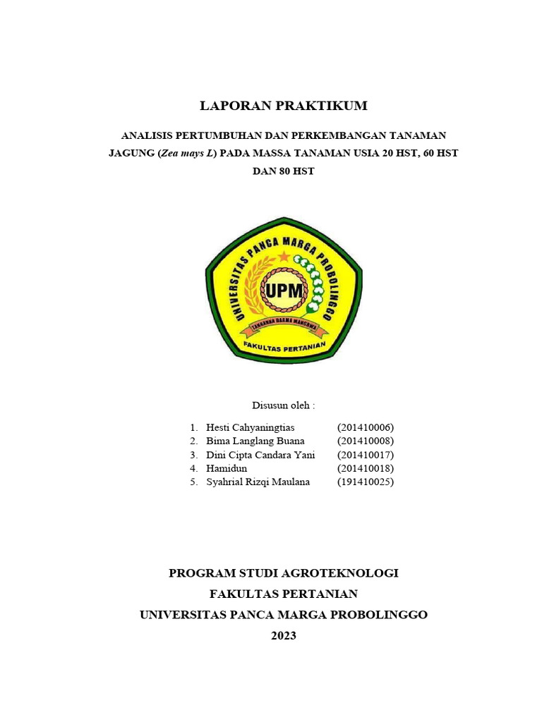 Laporan Praktikum Jagung | PDF