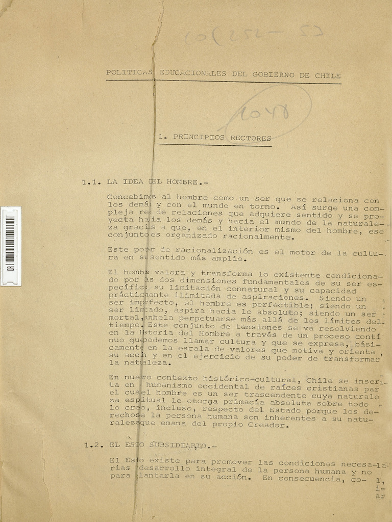 Políticas Educacionales Del Gobierno De Chile Versión Preliminar Pdf