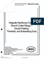 MSS-SP-97 (2001) Integrally ReinforcedForged BranchOutlet FittingsSocketWelding Threaded and Buttwelding Ends