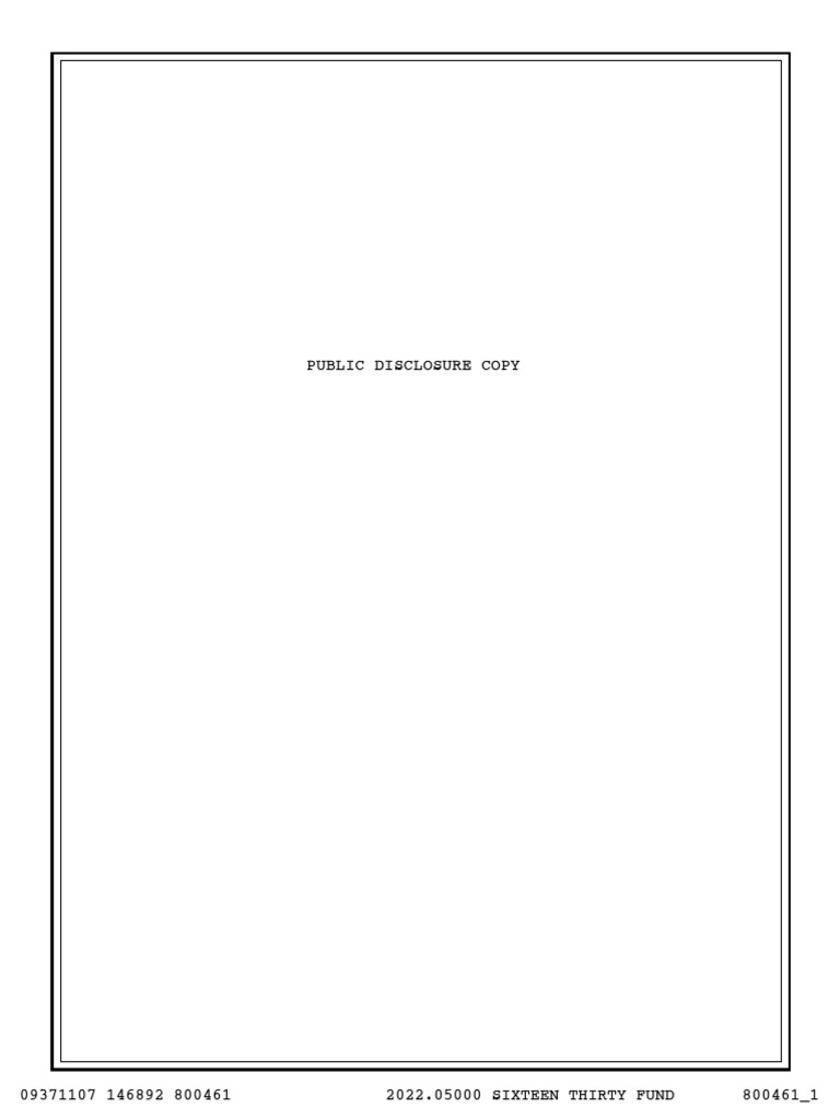 Sixteen Thirty Fund s 2022 Tax Forms PDF Irs Tax Forms Taxes