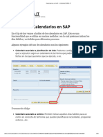 Calendarios en SAP - CONSULTORÍA IT