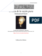 Kant, Immanuel - Crítica de La Razón Pura