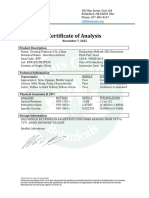 Certificate of Analysis EVENING PRIMROSE CO2 EVP1022CO2T939